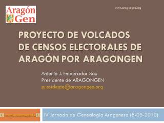 Presentación del proyecto de volcado de censos de Aragón