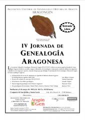 Cartel de la IV Jornada de Genealogía Aragonesa