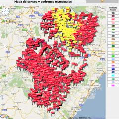 Mapa de censos volcados