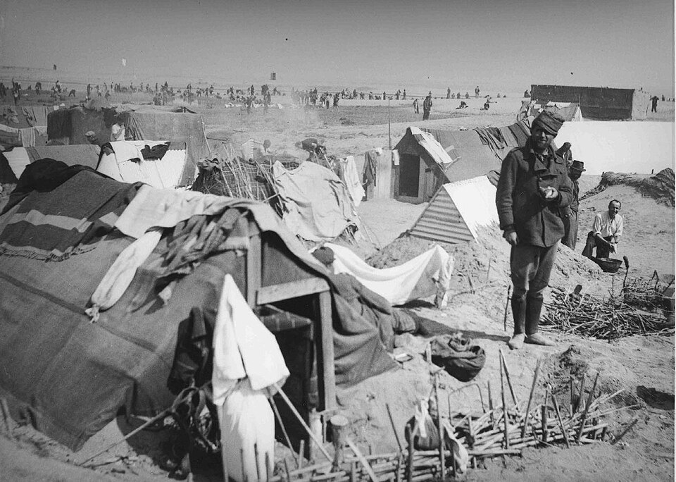 Campo de refugiados españoles en Francia tras la Guerra Civil Española